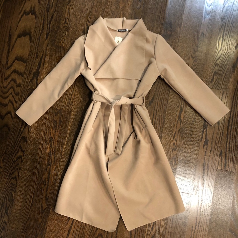 NWT Knee-length Belted Camel Coat